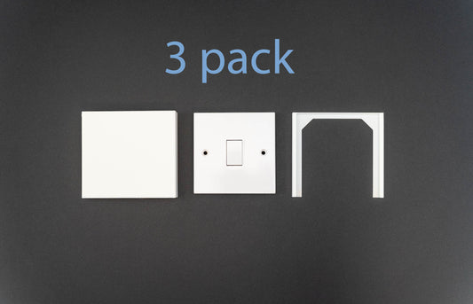 3 pack - Slide on UK Light Switch Cover Smart Home Smart Bulbs