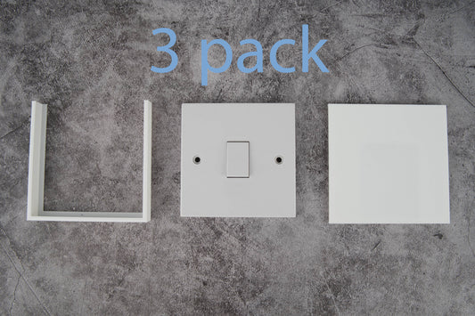 3 pack - Slide on UK Light Switch Cover Smart Home Smart Bulbs