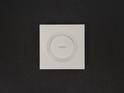 UK Light Switch adapter for SONOFF Orb 4-in-1 Zigbee Smart Scene Button in white. Screw on with existing switch screws