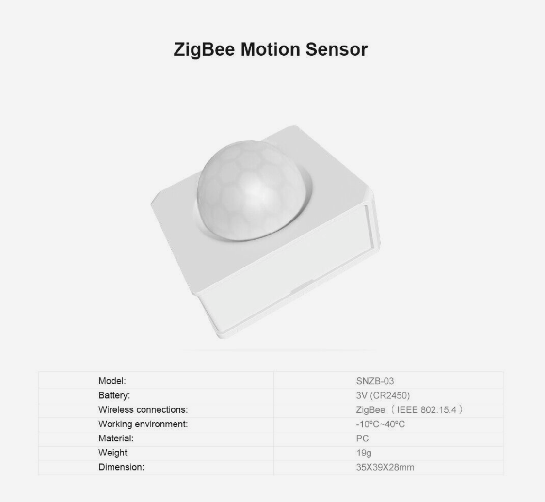 Sonoff SNZB-03 - ZigBee Motion Sensor