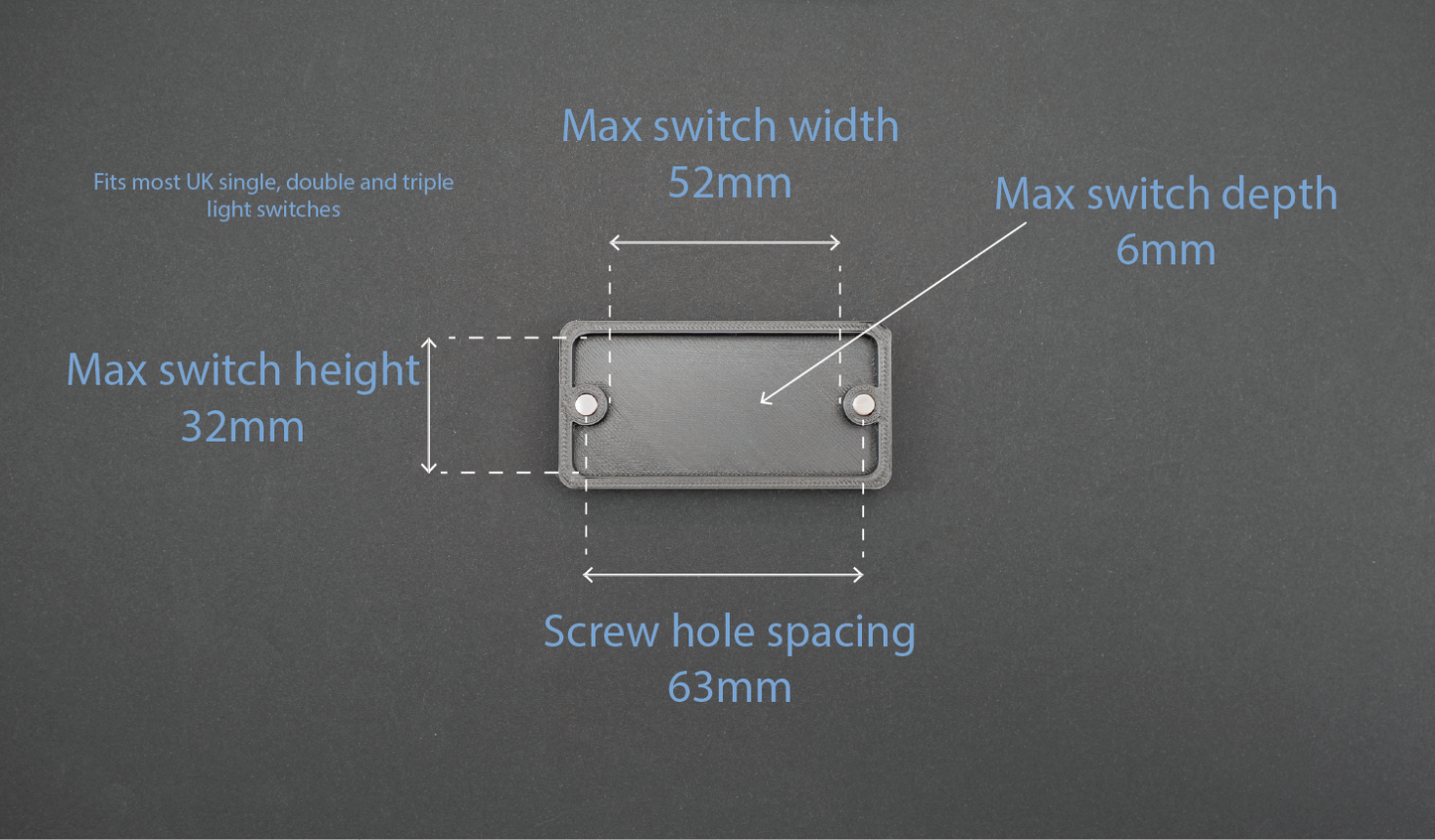 Magnetic UK Light Switch Cover for Smart Bulbs