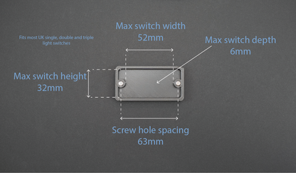 Magnetic UK Light Switch Cover for Smart Bulbs