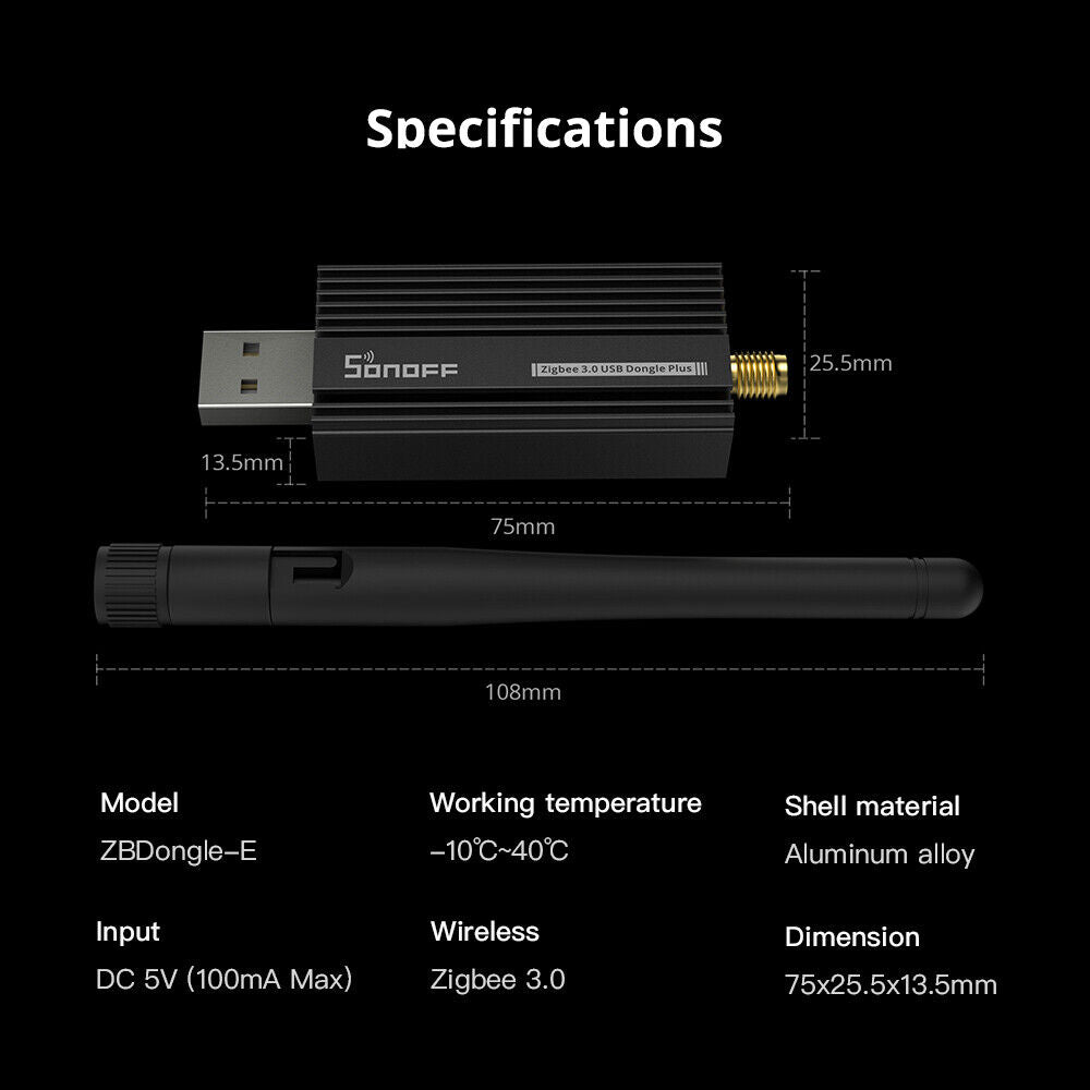 SONOFF Zigbee 3.0 USB Dongle (E) + Mount/Bracket