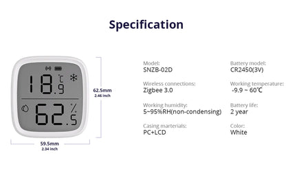 Sonoff SNZB-02D - ZigBee LCD Temperature & Humidity Sensor
