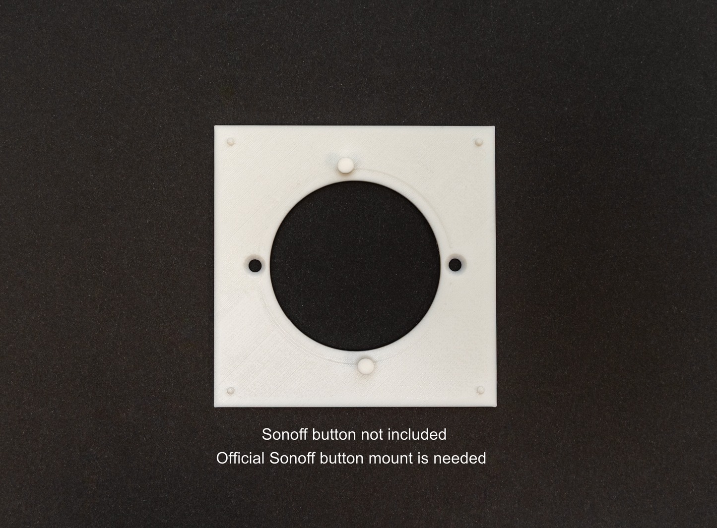 UK Light Switch adapter for SONOFF Orb 4-in-1 Zigbee Smart Scene Button in white. Screw on with existing switch screws